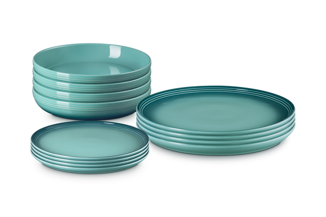 Le Creuset Stoneware Coupe 12-piece Dinnerware Set image number 1